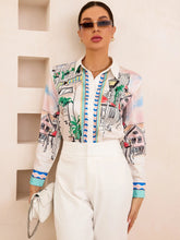 Street View Print Button Up Shirt
